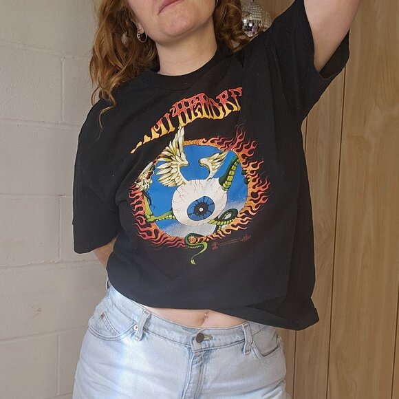 2005 Impact Merchandising Jimi Hendricks Flaming Eye Ball Tour Tshirt